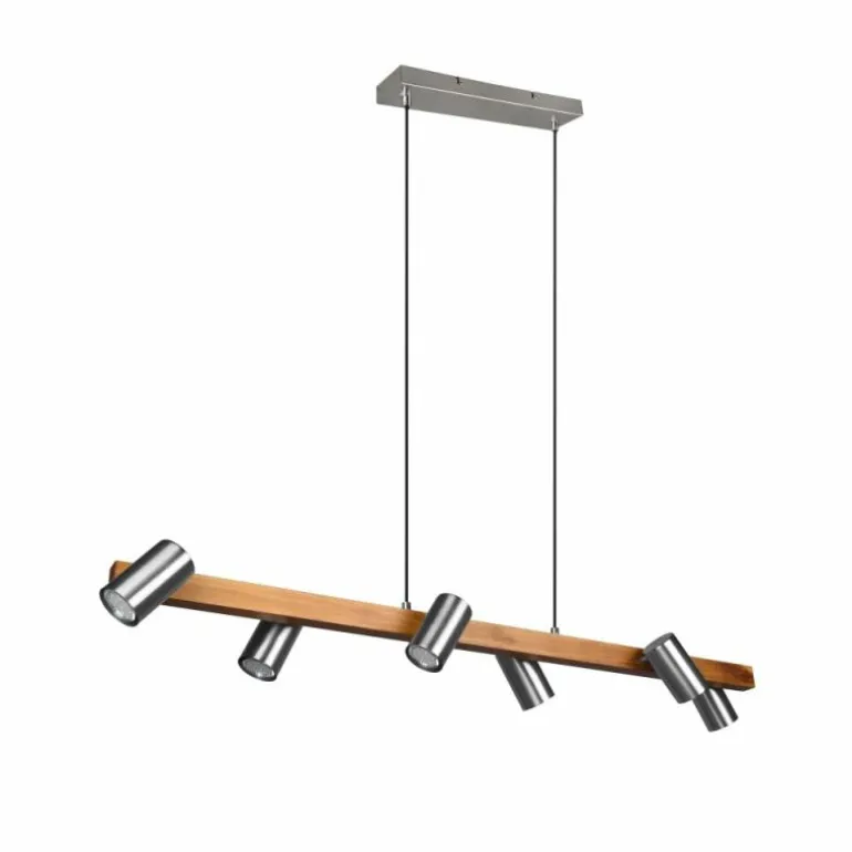Suspension Trio Marley Écru, Nickel mat, 6 lumières