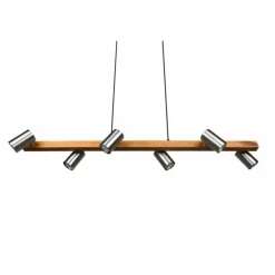 Suspension Trio Marley Écru, Nickel mat, 6 lumières