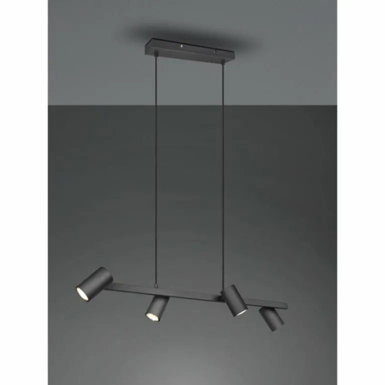 Suspension Trio MARLEY Noir, 4 lumières