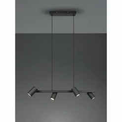 Suspension Trio MARLEY Noir, 4 lumières