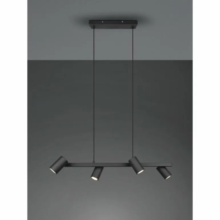 Suspension Trio MARLEY Noir, 4 lumières