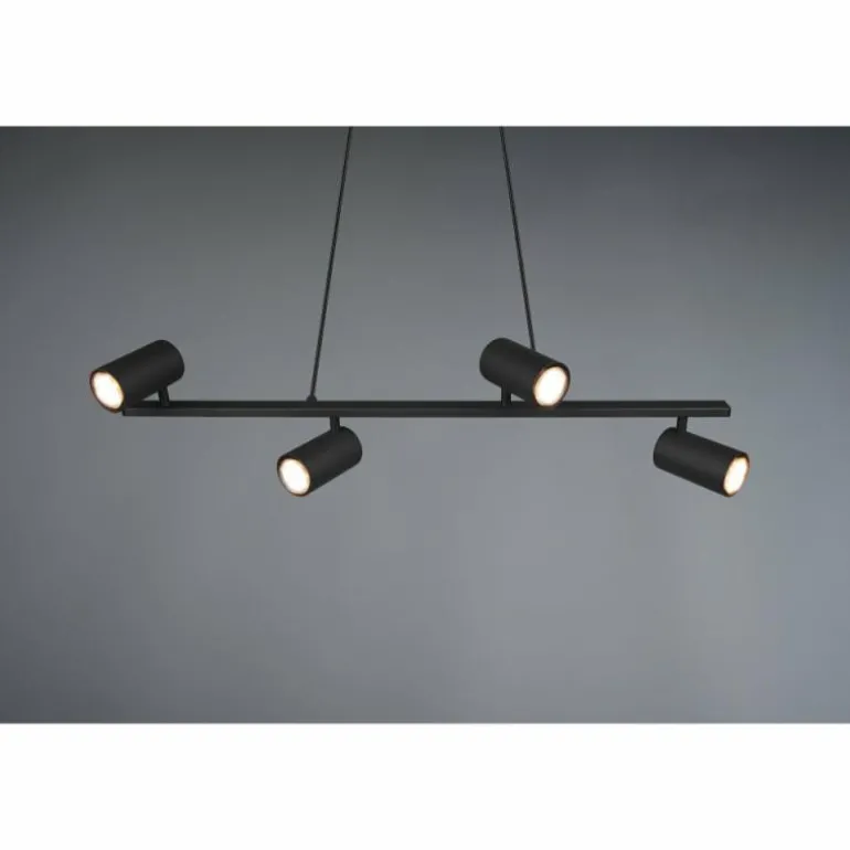 Suspension Trio MARLEY Noir, 4 lumières