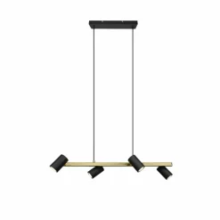Suspension Trio Marley Noir doré, 4 lumières