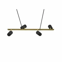 Suspension Trio Marley Noir doré, 4 lumières