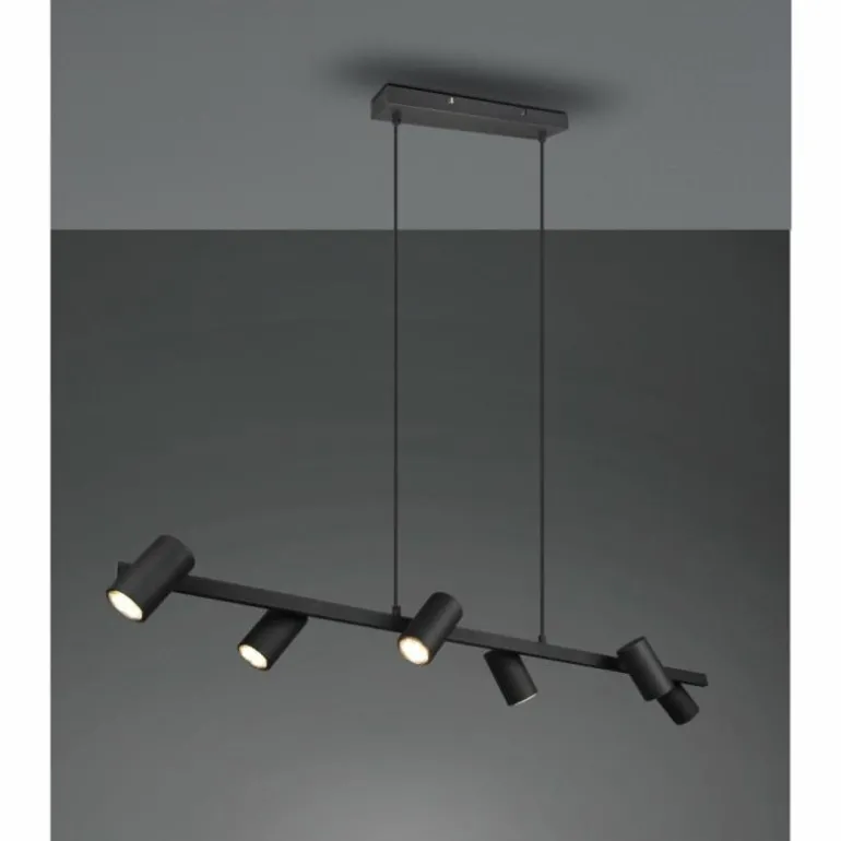 Suspension Trio MARLEY Noir, 6 lumières