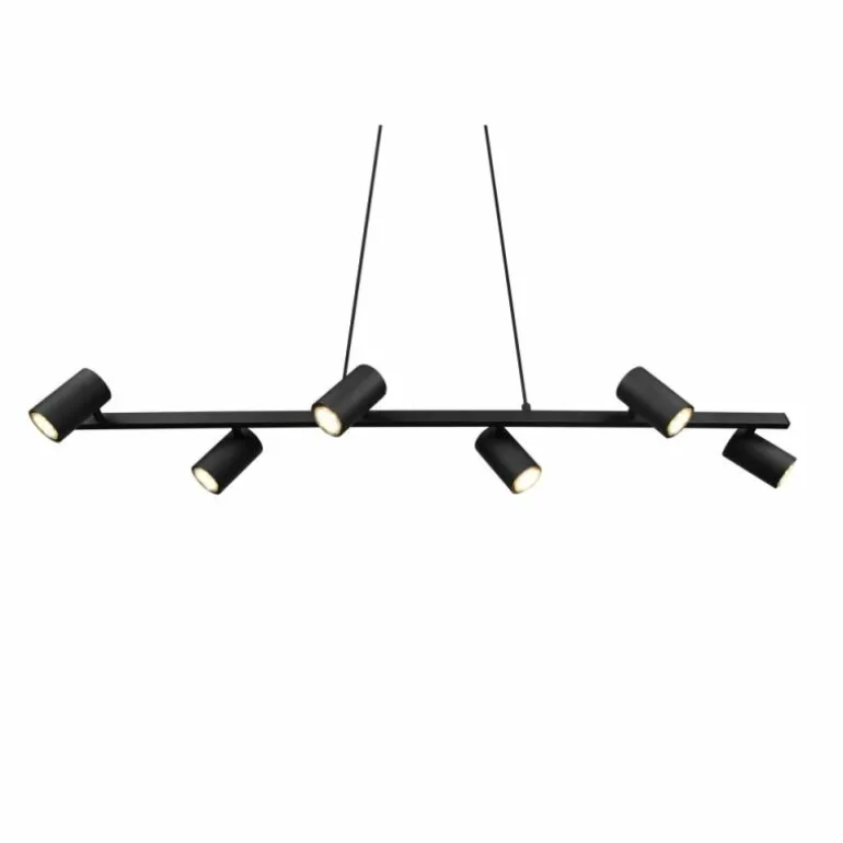 Suspension Trio MARLEY Noir, 6 lumières