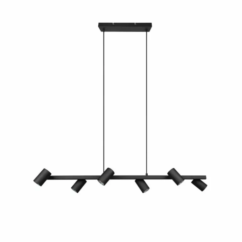 Suspension Trio MARLEY Noir, 6 lumières