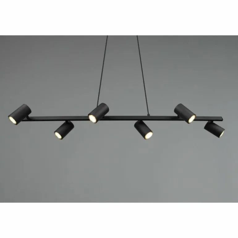 Suspension Trio MARLEY Noir, 6 lumières