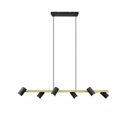 Suspension Trio Marley Noir doré, 6 lumières