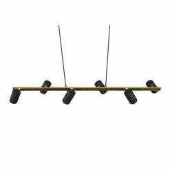 Suspension Trio Marley Noir doré, 6 lumières