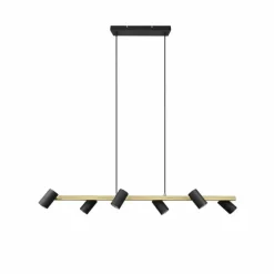 Suspension Trio Marley Noir doré, 6 lumières