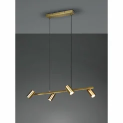 Suspension Trio Marley Vieux laiton, 4 lumières