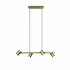 Suspension Trio Marley Vieux laiton, 4 lumières