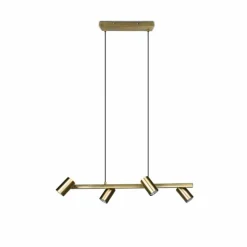 Suspension Trio Marley Vieux laiton, 4 lumières