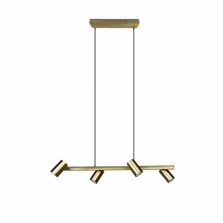 Suspension Trio Marley Vieux laiton, 4 lumières