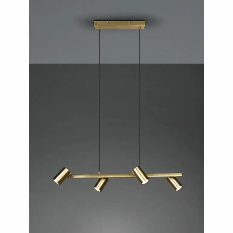Suspension Trio Marley Vieux laiton, 4 lumières