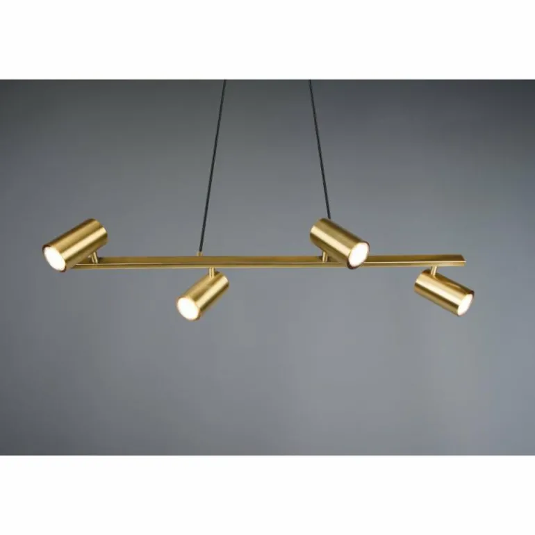 Suspension Trio Marley Vieux laiton, 4 lumières