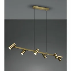 Suspension Trio Marley Vieux laiton, 6 lumières