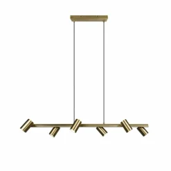 Suspension Trio Marley Vieux laiton, 6 lumières