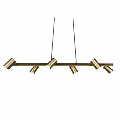 Suspension Trio Marley Vieux laiton, 6 lumières