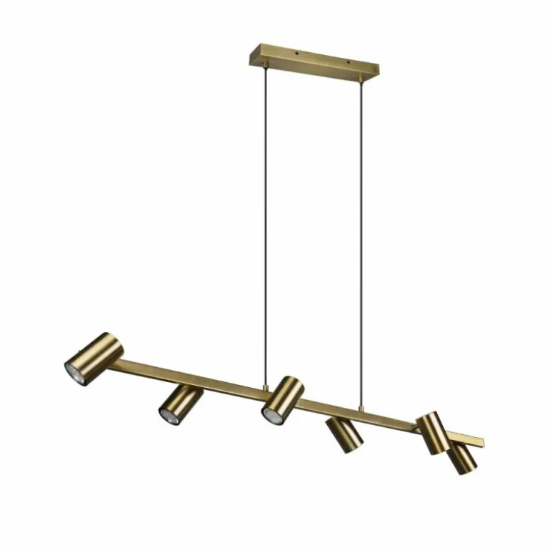 Suspension Trio Marley Vieux laiton, 6 lumières