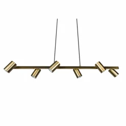 Suspension Trio Marley Vieux laiton, 6 lumières