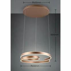 Suspension Trio Marnie LED Brun, 1 lumière