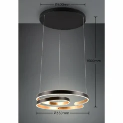 Suspension Trio Marnie LED Or, Noir, 1 lumière