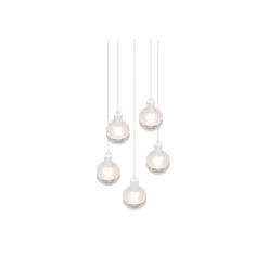 Suspension Trio Mela Blanc, 5 lumières