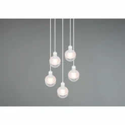 Suspension Trio Mela Blanc, 5 lumières