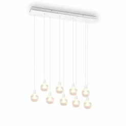 Suspension Trio Mela Blanc, 9 lumières
