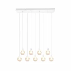 Suspension Trio Mela Blanc, 9 lumières