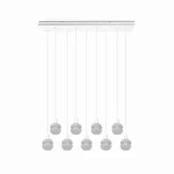 Suspension Trio Mela Blanc, 9 lumières