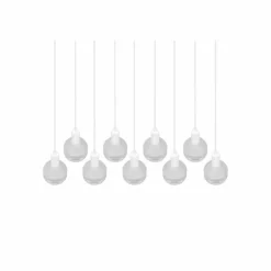 Suspension Trio Mela Blanc, 9 lumières