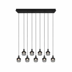 Suspension Trio Mela Noir, 9 lumières