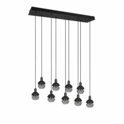 Suspension Trio Mela Noir, 9 lumières