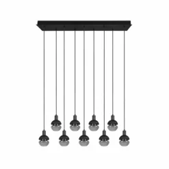 Suspension Trio Mela Noir, 9 lumières