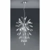 Suspension Trio MINSK Chrome, Aspect cristal, 7 lumières