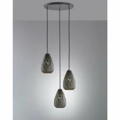 Suspension Trio ONYX Anthracite, 3 lumières