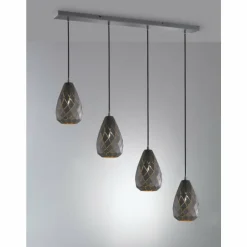 Suspension Trio ONYX Anthracite, 4 lumières