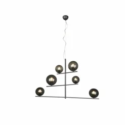 Suspension Trio Pure Anthracite, 6 lumières
