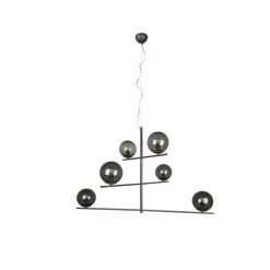 Suspension Trio Pure Anthracite, 6 lumières