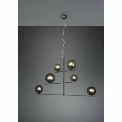 Suspension Trio Pure Anthracite, 6 lumières