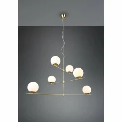 Suspension Trio Pure Laiton, 6 lumières