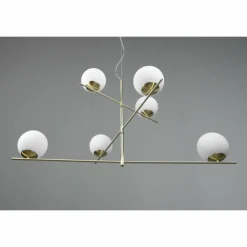 Suspension Trio Pure Laiton, 6 lumières
