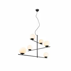 Suspension Trio Pure Noir, 6 lumières