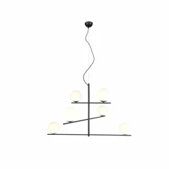 Suspension Trio Pure Noir, 6 lumières