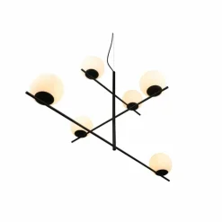 Suspension Trio Pure Noir, 6 lumières