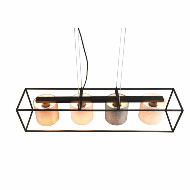 Suspension Trio Ross Noir, 4 lumières