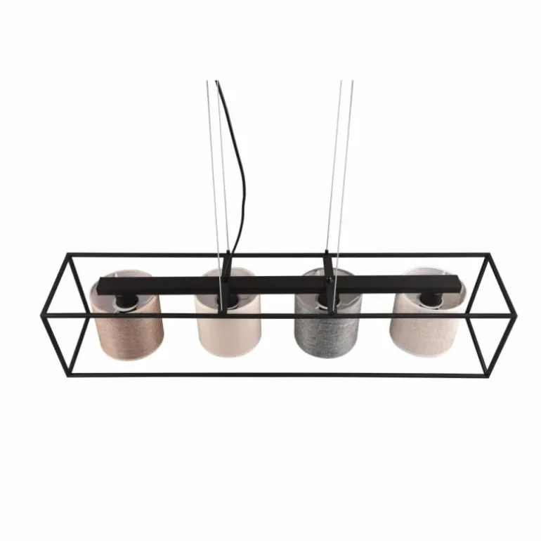 Suspension Trio Ross Noir, 4 lumières
